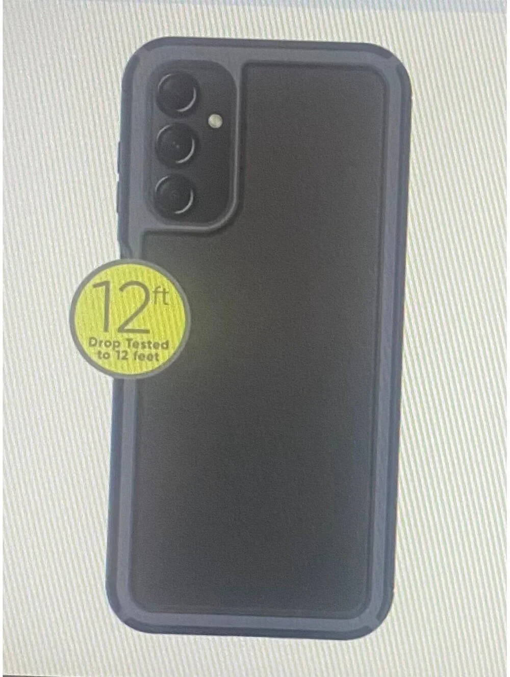 Onn Slim Rugged Case for Samsung Galaxy A14 5G Black/Gray
